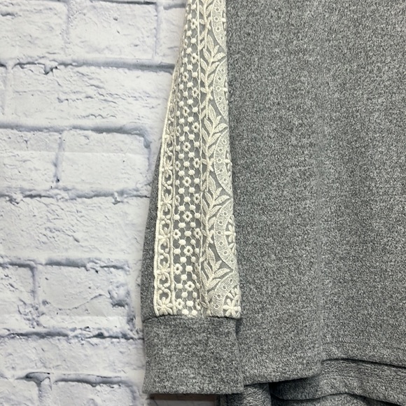 NWOT-Flora Nikrooz Women's Lace Trim Harbor Cozy Pajama Set  Charcoal Gray - Picture 6 of 11